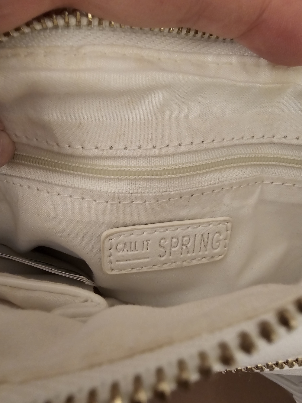 Call It Spring Ivory Quilted Crossbody Bag with Gold Hardware - Picture 5 of 5